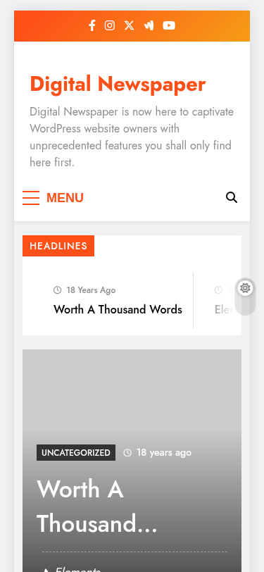 Мобильный вид — Digital Newspaper