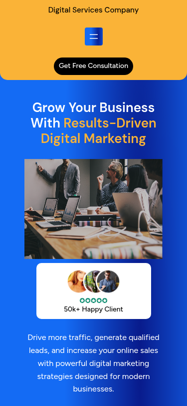 Мобильный вид — Digital Services Company