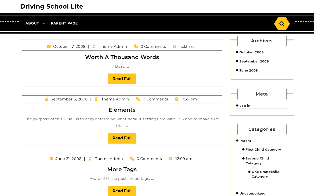 Десктоп — Driving School Lite