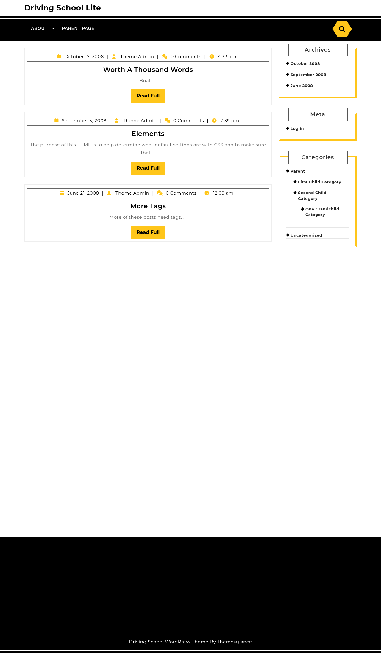 Десктоп (ниже) — Driving School Lite