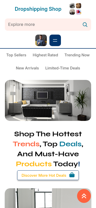 Мобильный вид — Dropshipping Shop