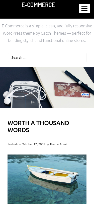 Мобильный вид — E-Commerce
