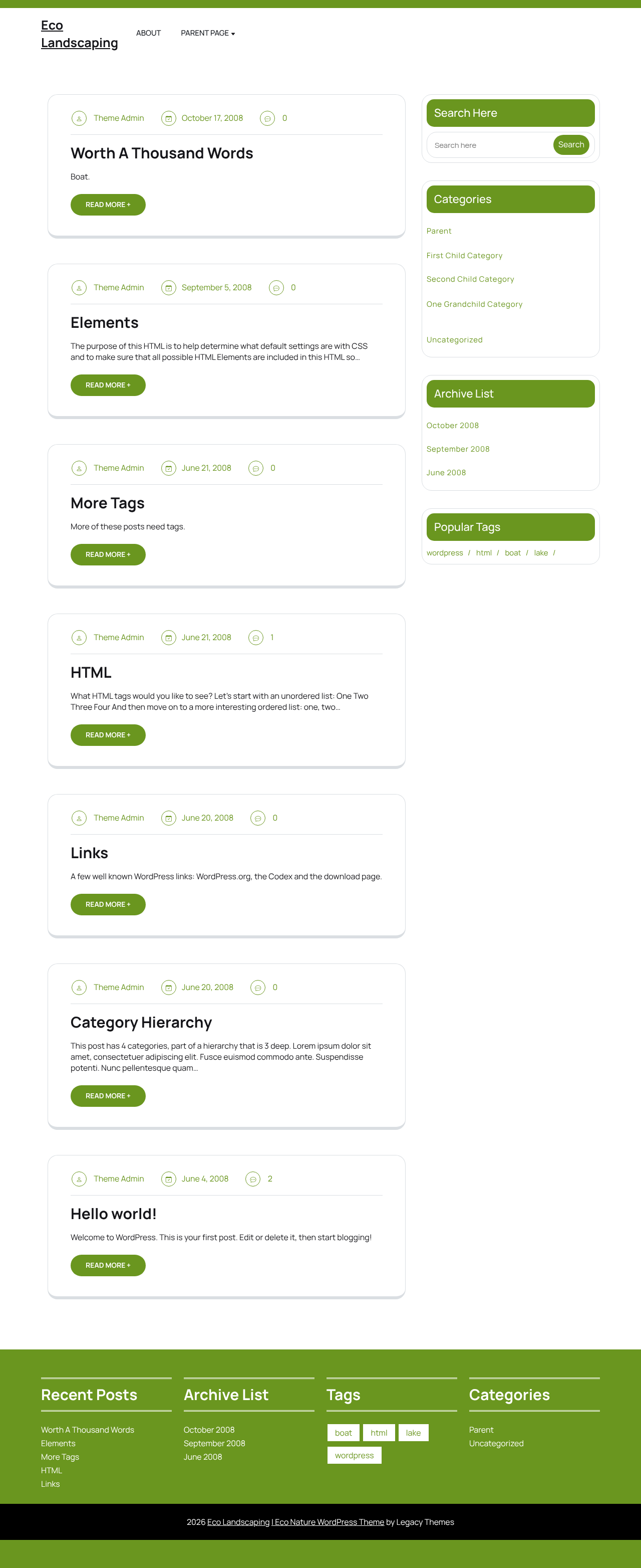 Десктоп (ниже) — Eco Landscaping