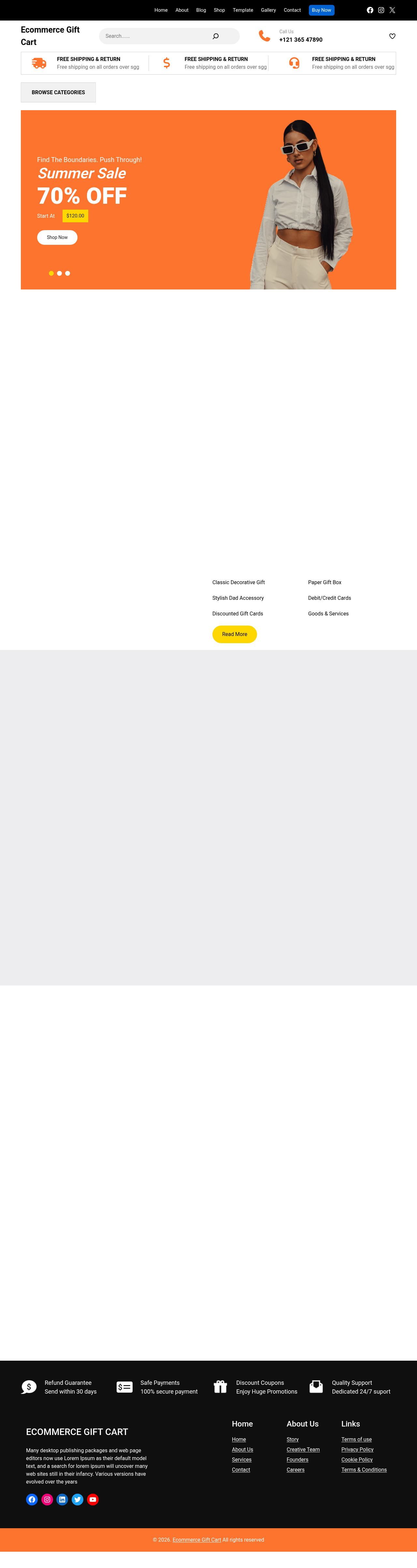 Десктоп (ниже) — Ecommerce Gift Cart