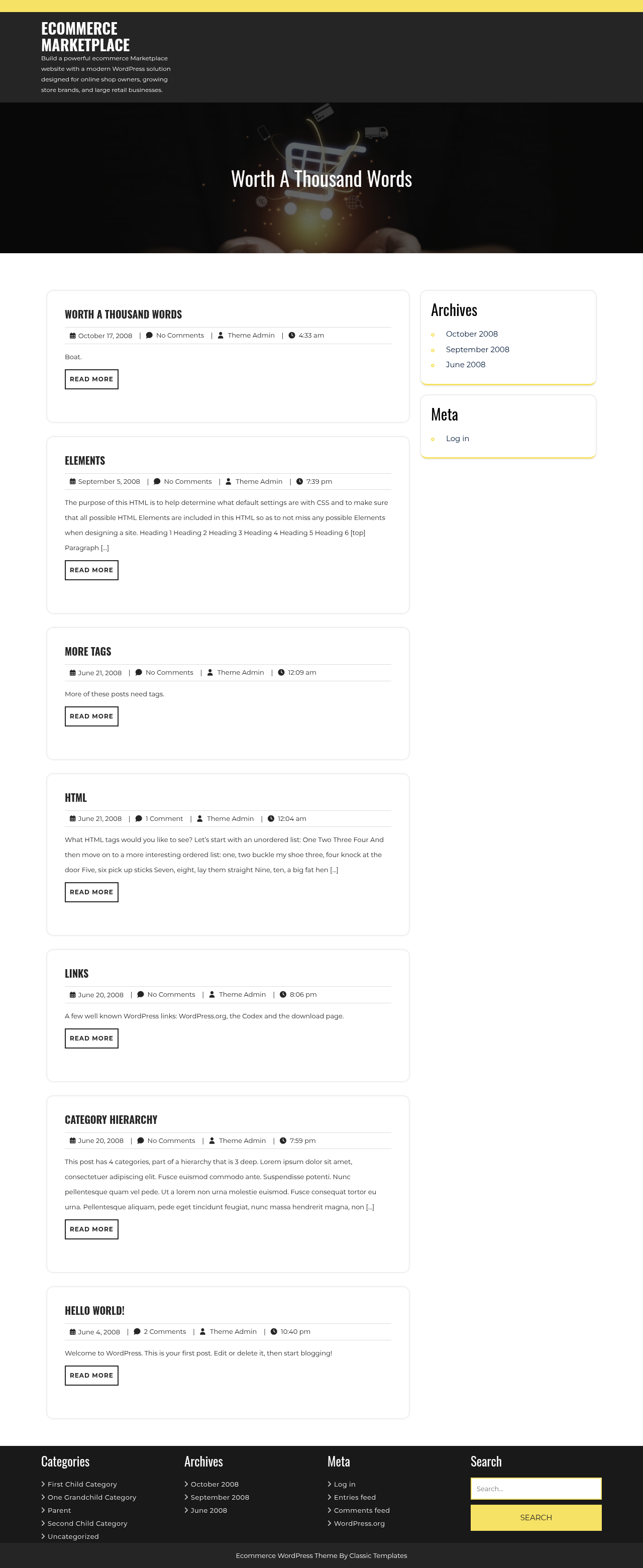Десктоп (ниже) — Ecommerce Marketplace
