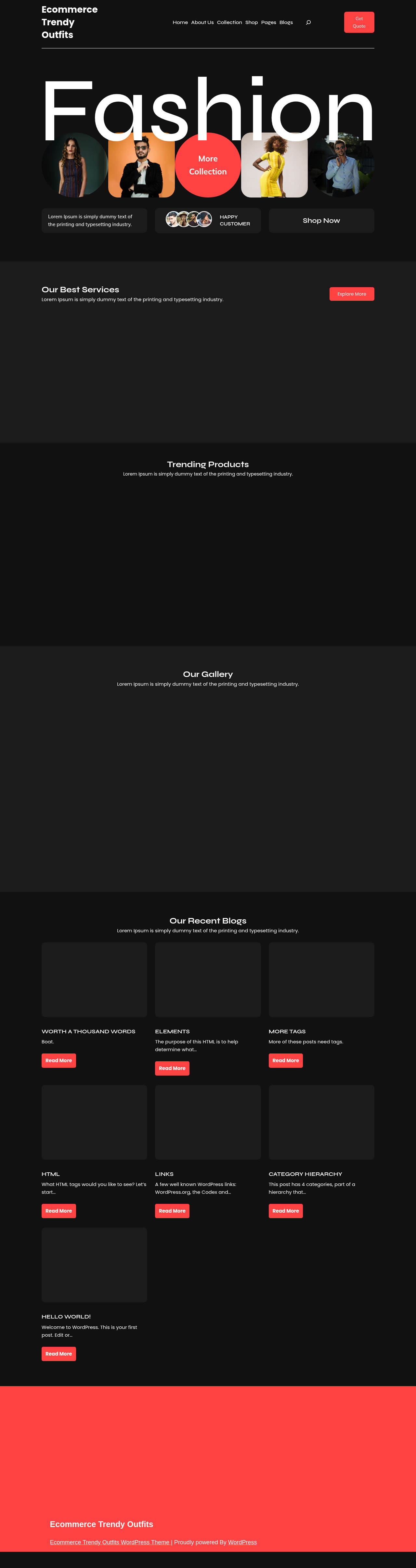 Десктоп (ниже) — Ecommerce Trendy Outfits