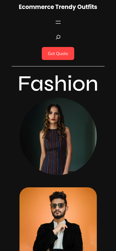 Мобильный вид — Ecommerce Trendy Outfits