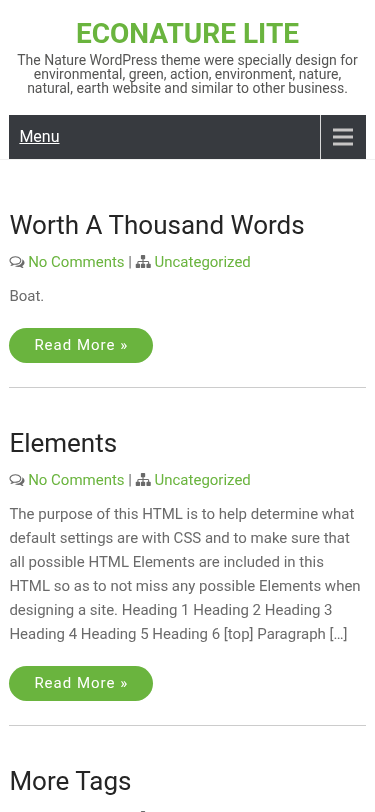 Мобильный вид — Econature Lite