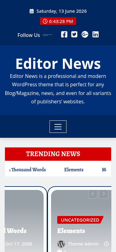 Мобильный вид — Editor News