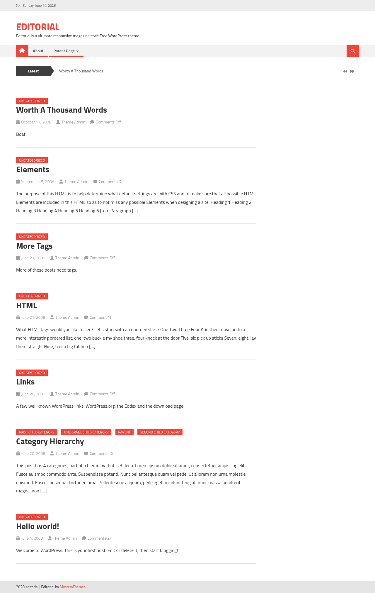 Десктоп (ниже) — Editorial