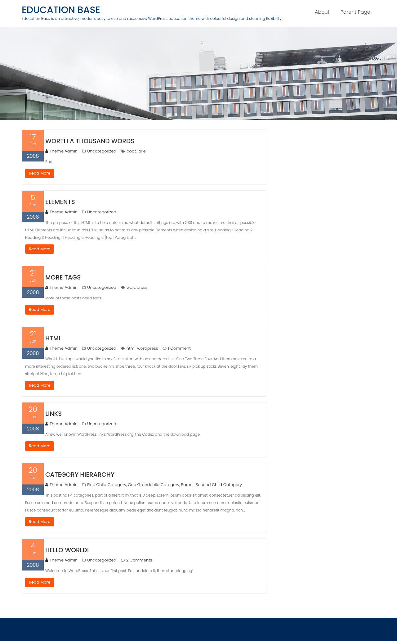 Десктоп (ниже) — Education Base