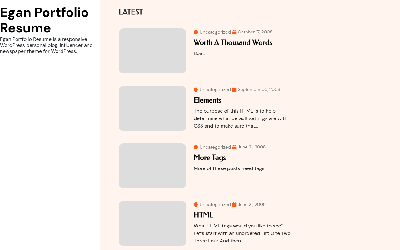 Десктоп — Egan Portfolio Resume
