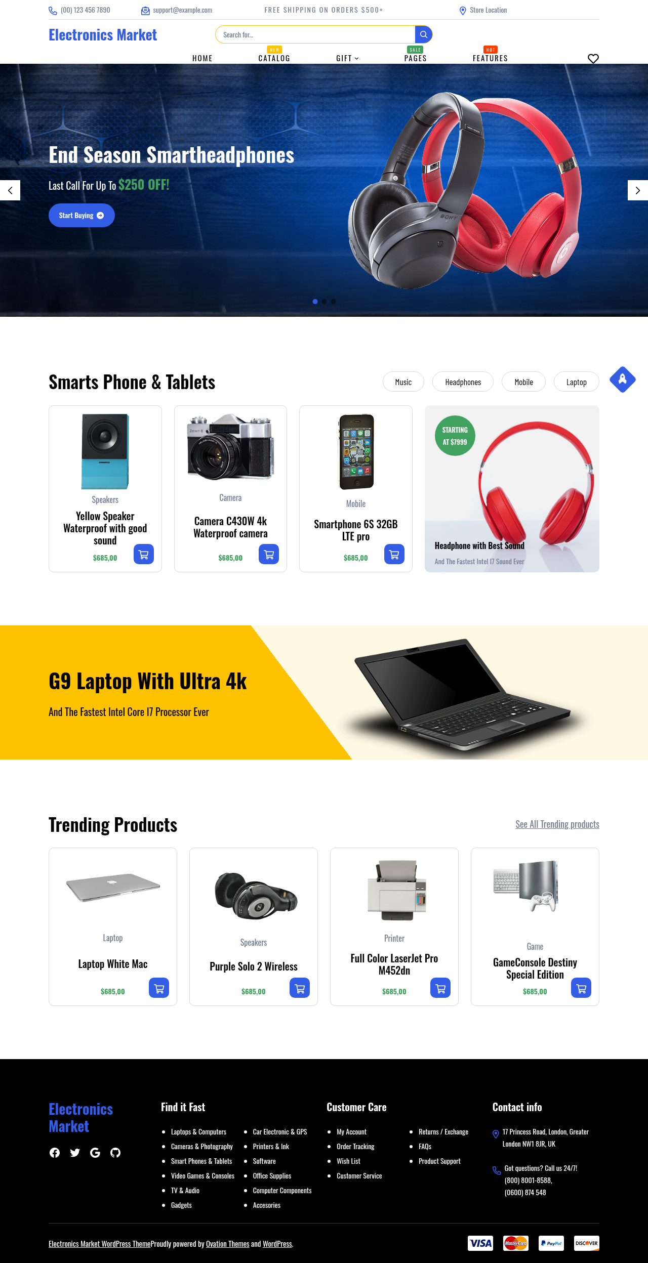 Десктоп (ниже) — Electronics Market