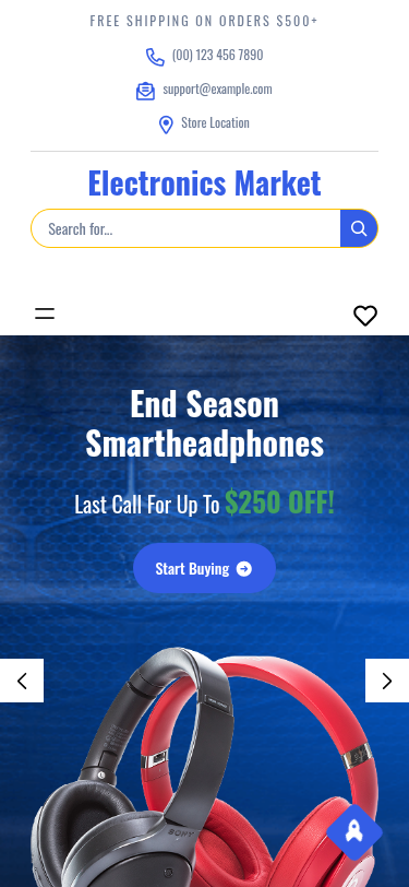 Мобильный вид — Electronics Market