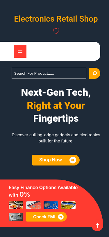 Мобильный вид — Electronics Retail Shop