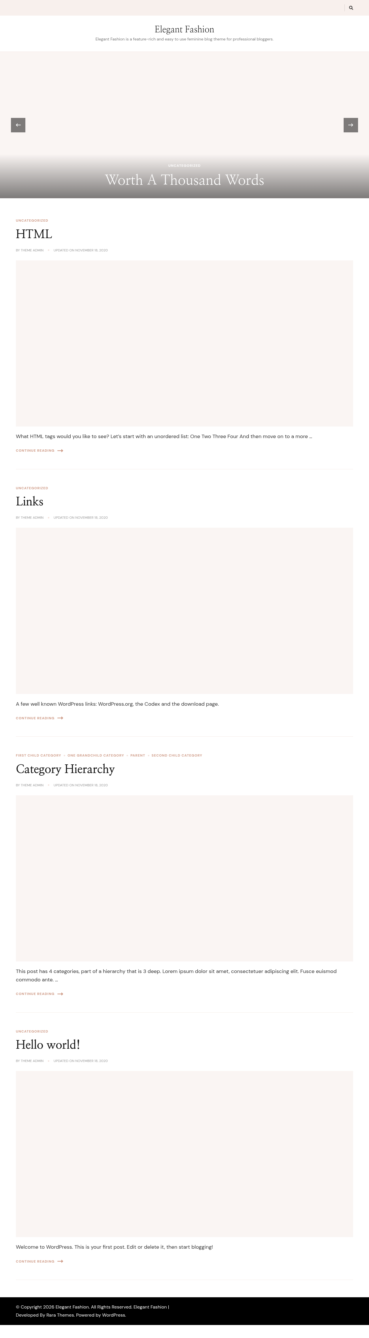 Десктоп (ниже) — Elegant Fashion