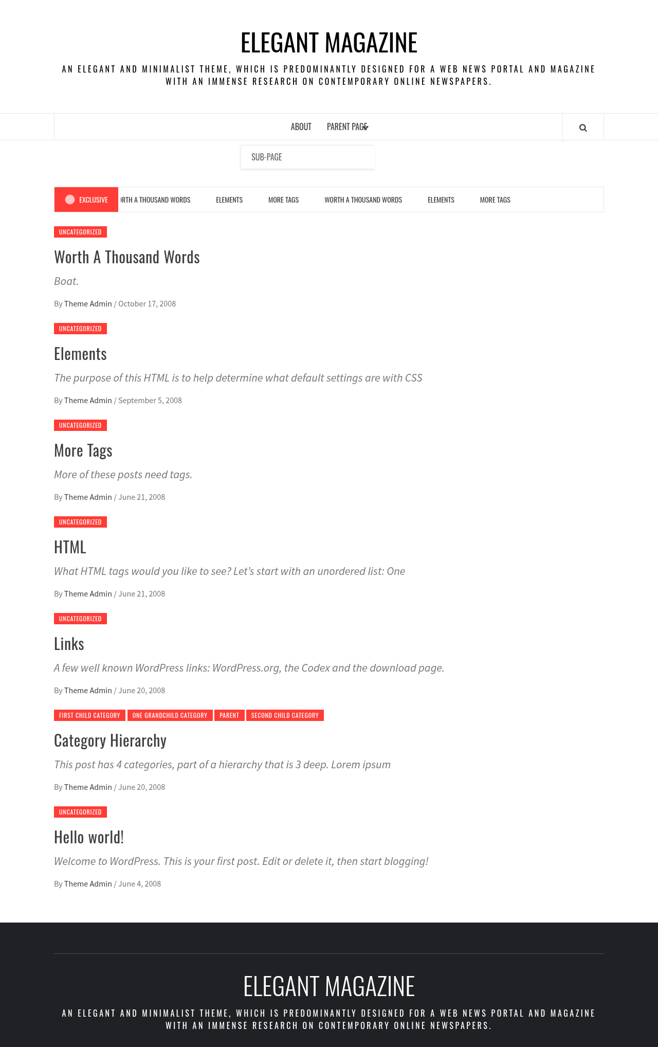 Десктоп (ниже) — Elegant Magazine