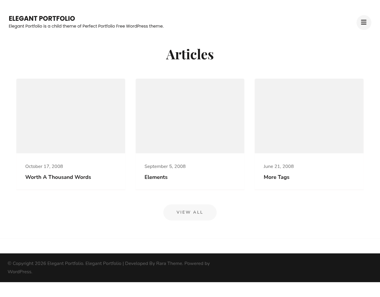 Десктоп (ниже) — Elegant Portfolio