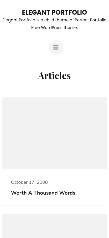 Мобильный вид — Elegant Portfolio