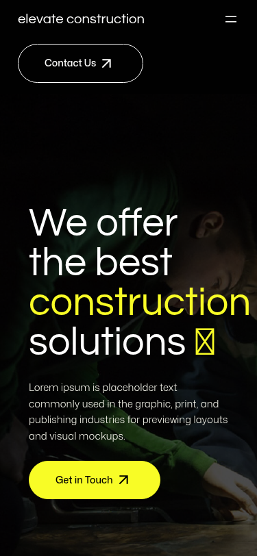 Мобильный вид — Elevate Construction