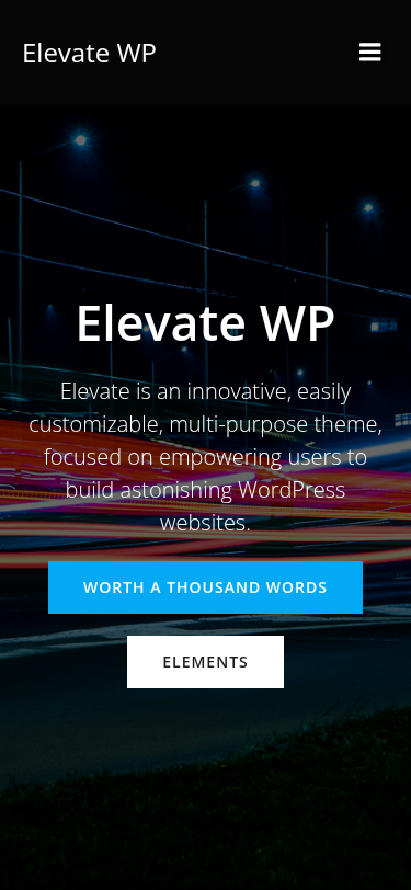 Мобильный вид — Elevate WP