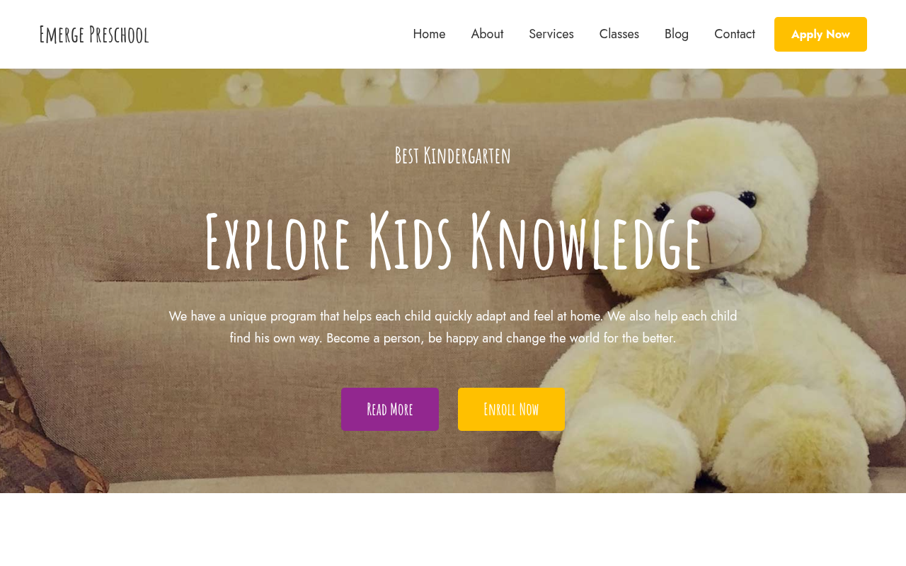 Десктоп — Emerge Preschool