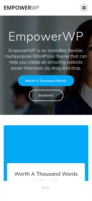 Мобильный вид — EmpowerWP