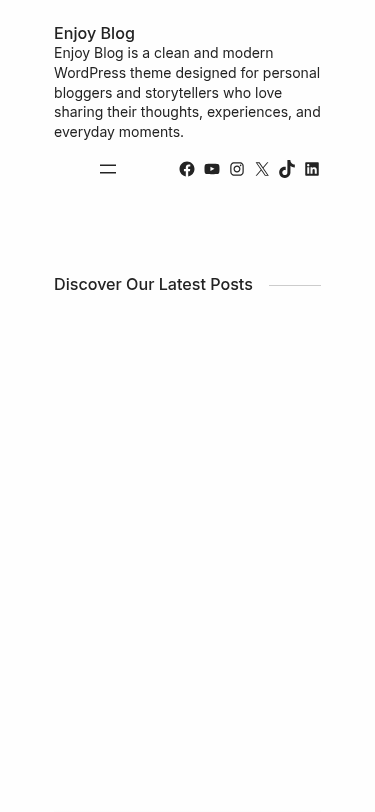 Мобильный вид — Enjoy Blog