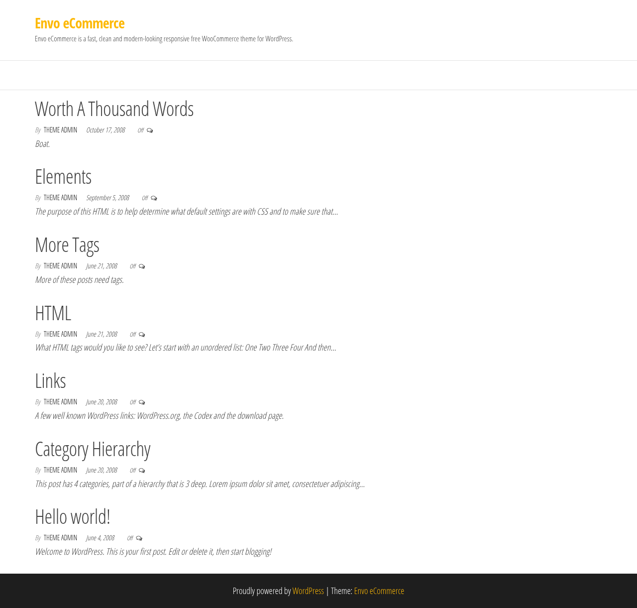 Десктоп (ниже) — Envo eCommerce