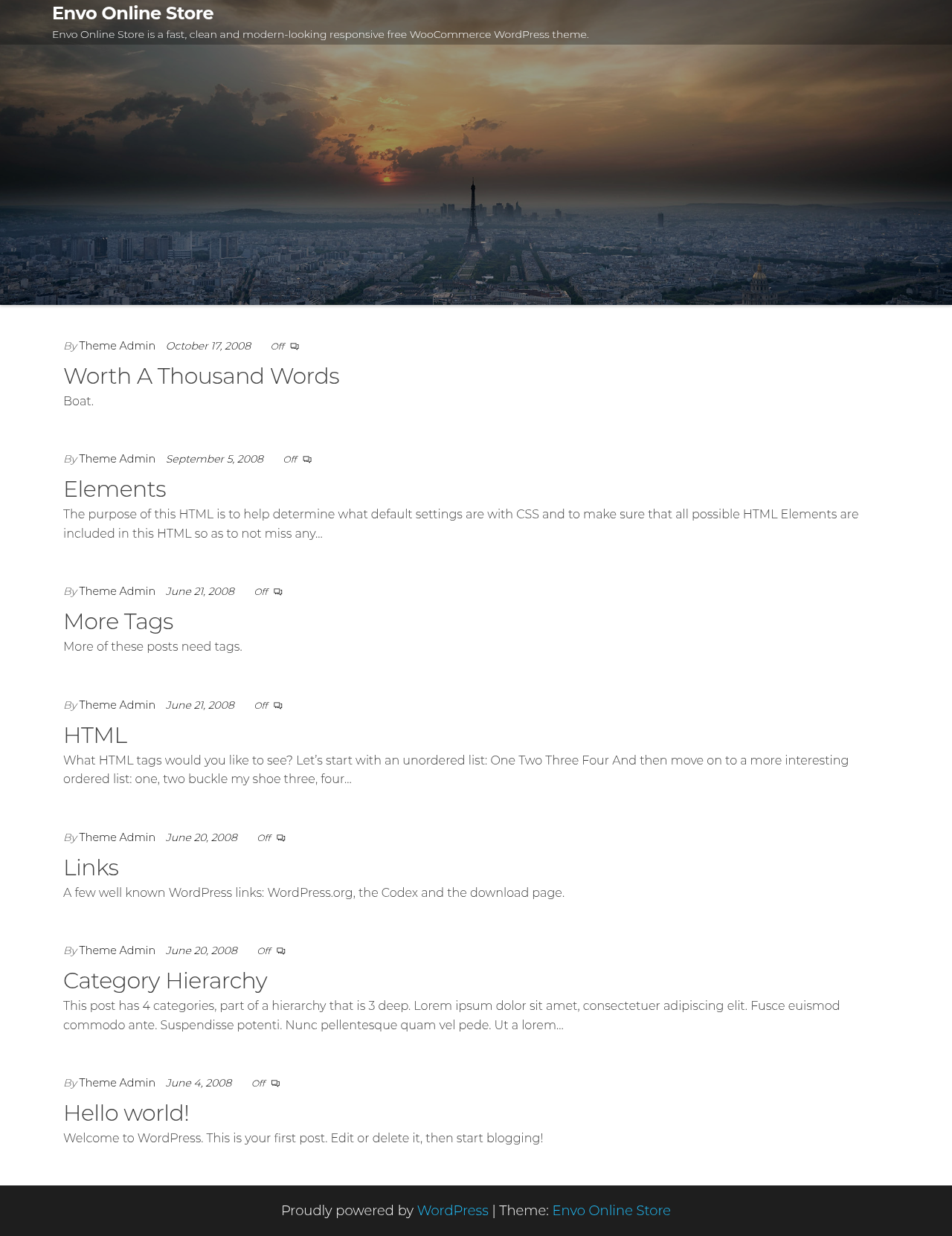 Десктоп (ниже) — Envo Online Store