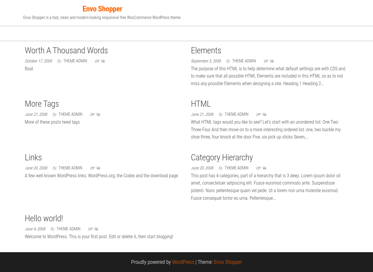 Десктоп (ниже) — Envo Shopper