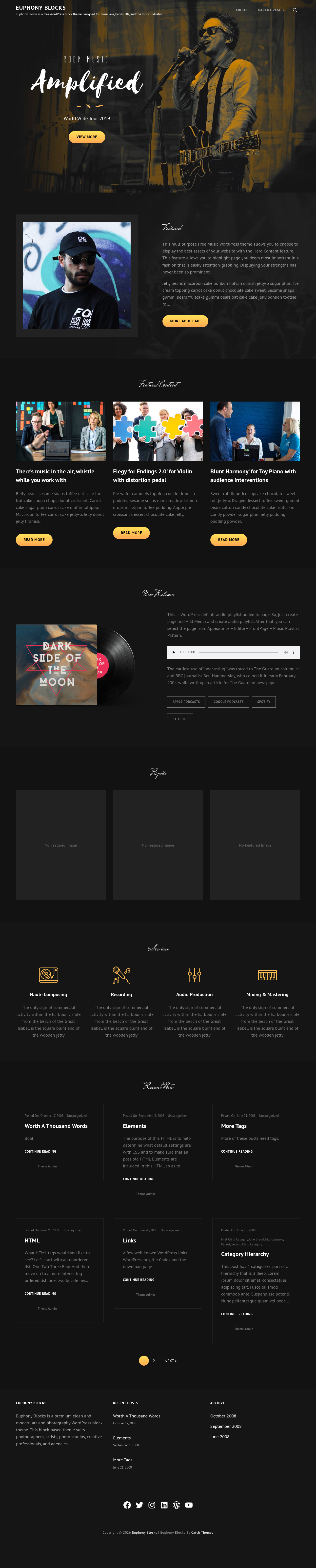 Десктоп (ниже) — Euphony Blocks