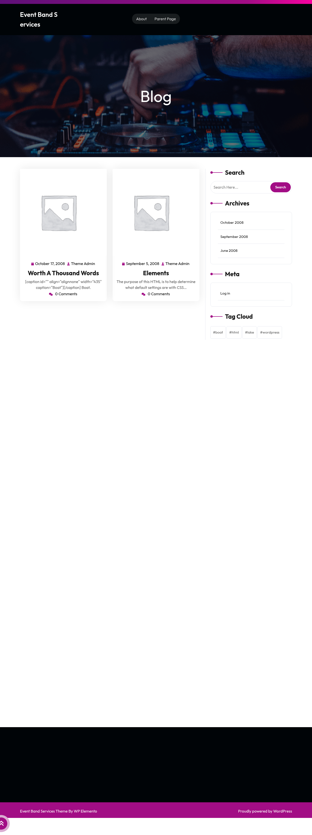 Десктоп (ниже) — Event Band Services