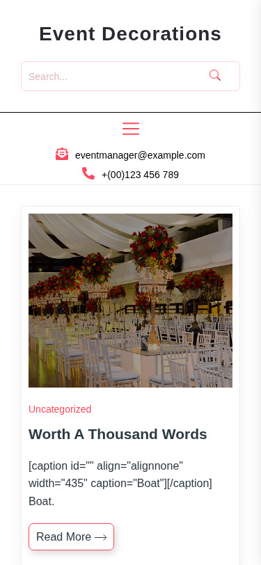 Мобильный вид — Event Decorations