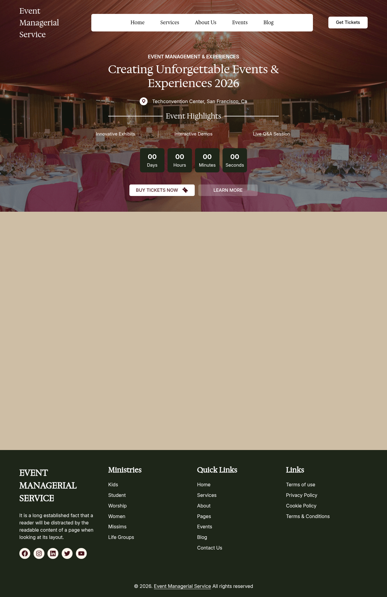 Десктоп (ниже) — Event Managerial Service