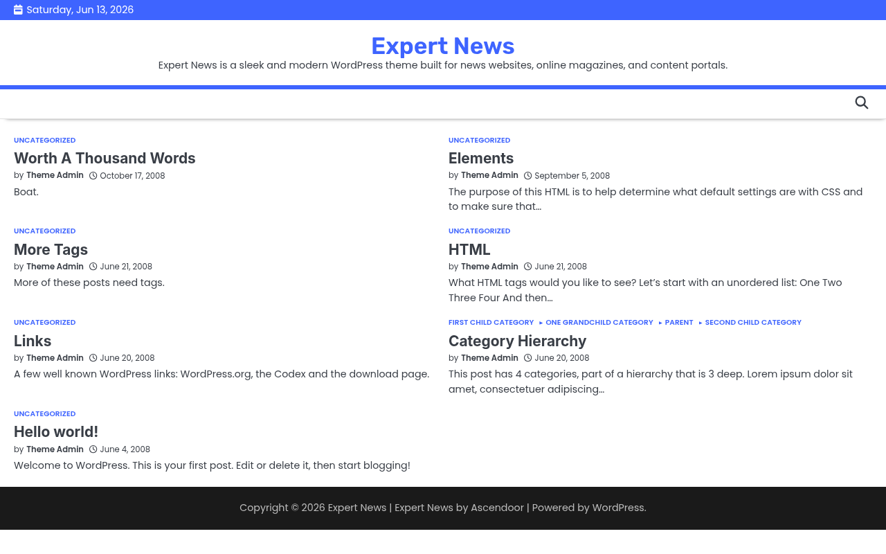 Десктоп — Expert News