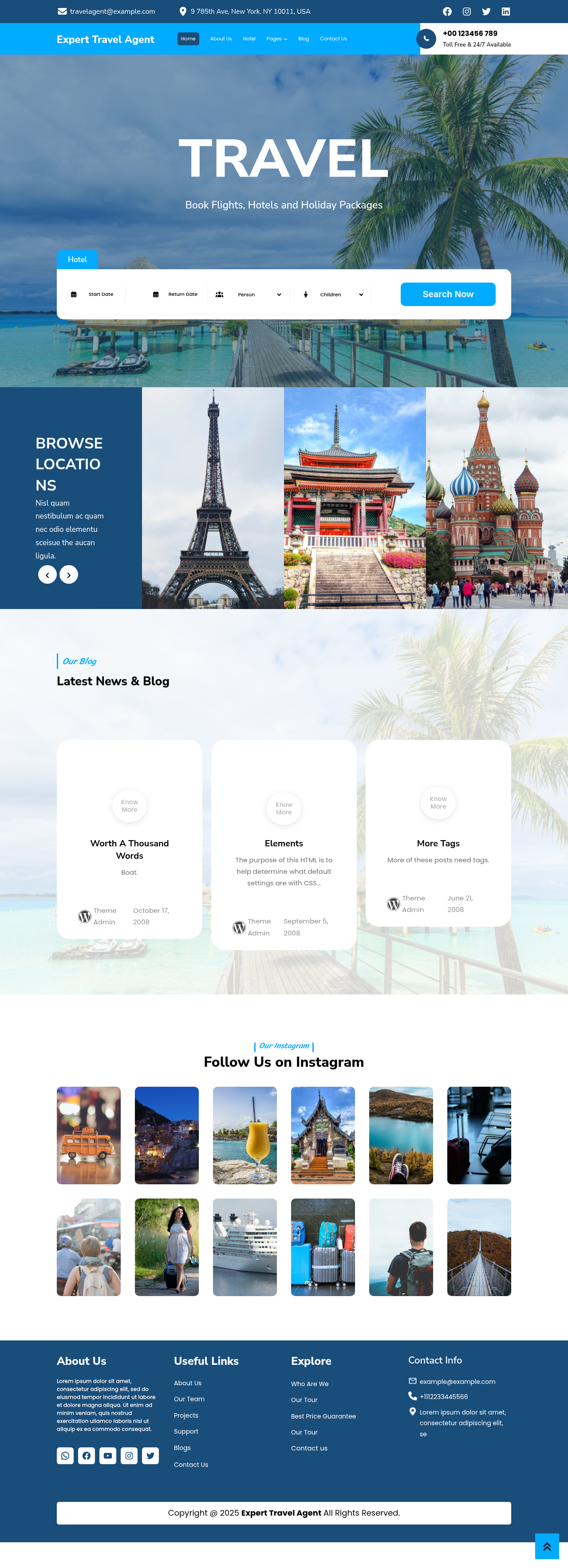 Десктоп (ниже) — Expert Travel Agent