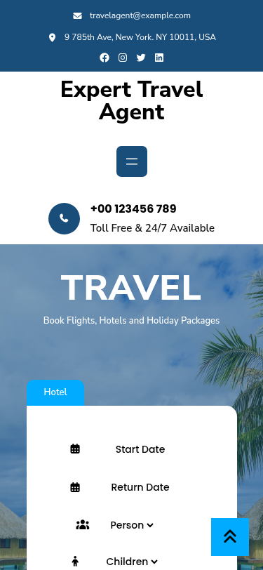 Мобильный вид — Expert Travel Agent