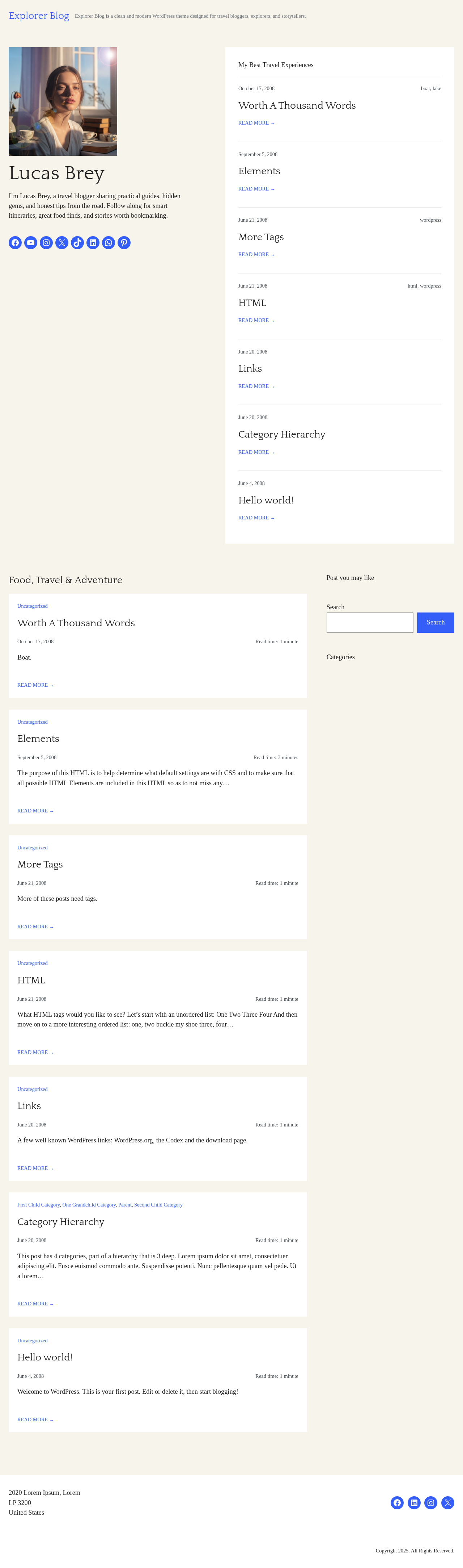 Десктоп (ниже) — Explorer Blog