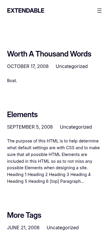 Мобильный вид — Extendable