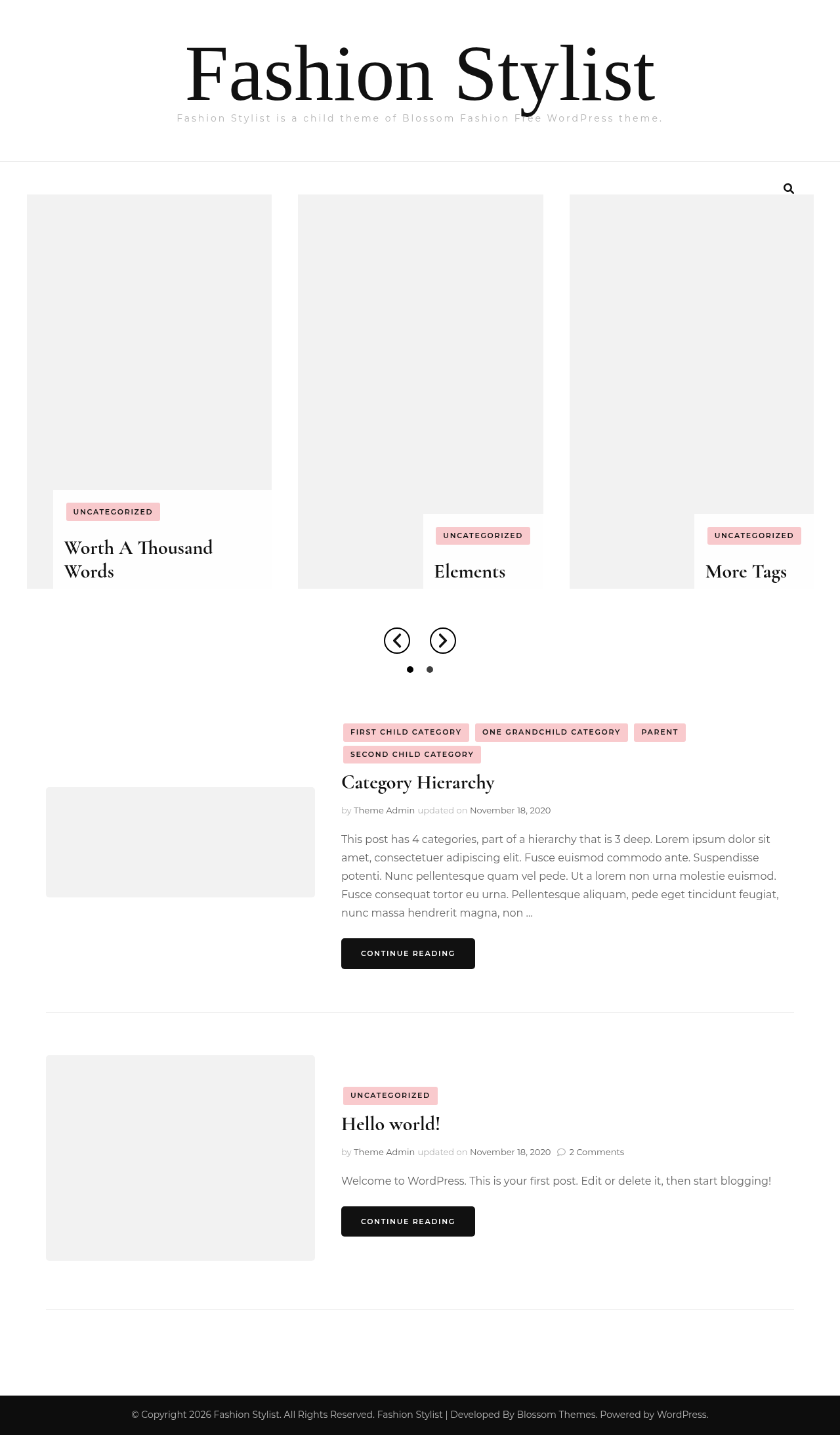 Десктоп (ниже) — Fashion Stylist
