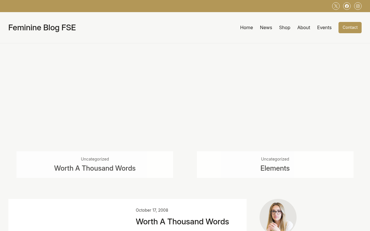 Десктоп — Feminine Blog FSE