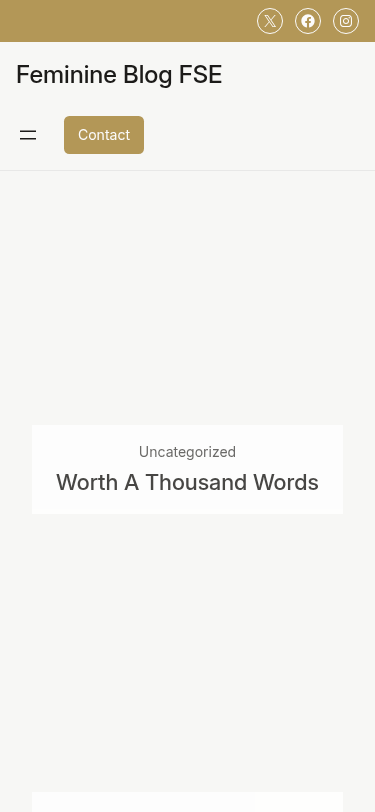 Мобильный вид — Feminine Blog FSE