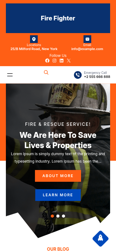 Мобильный вид — Fire Fighter