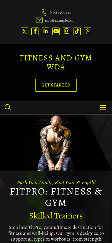 Мобильный вид — Fitness and Gym WDA