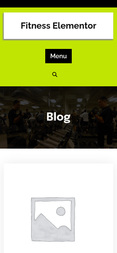 Мобильный вид — Fitness Elementor