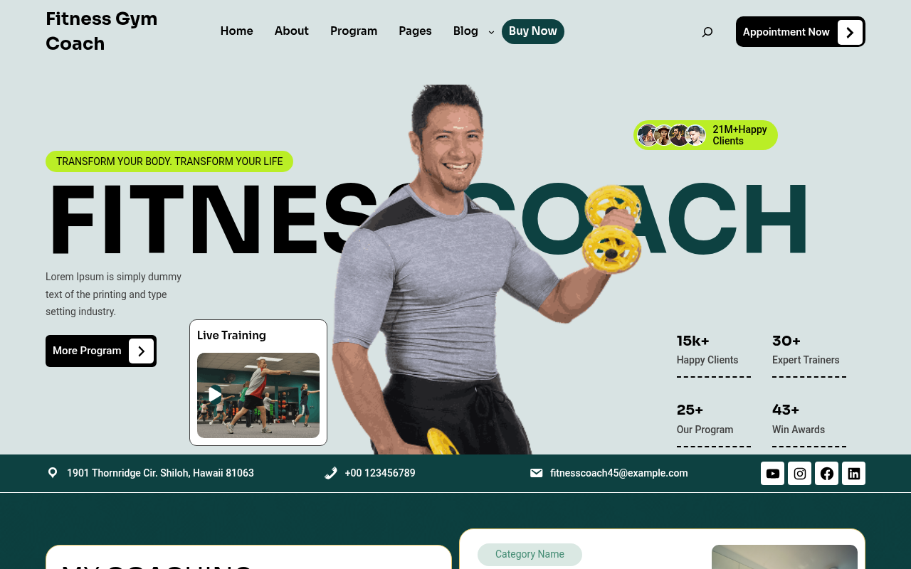 Десктоп — Fitness Gym Coach