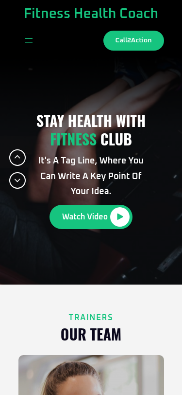 Мобильный вид — Fitness Health Coach