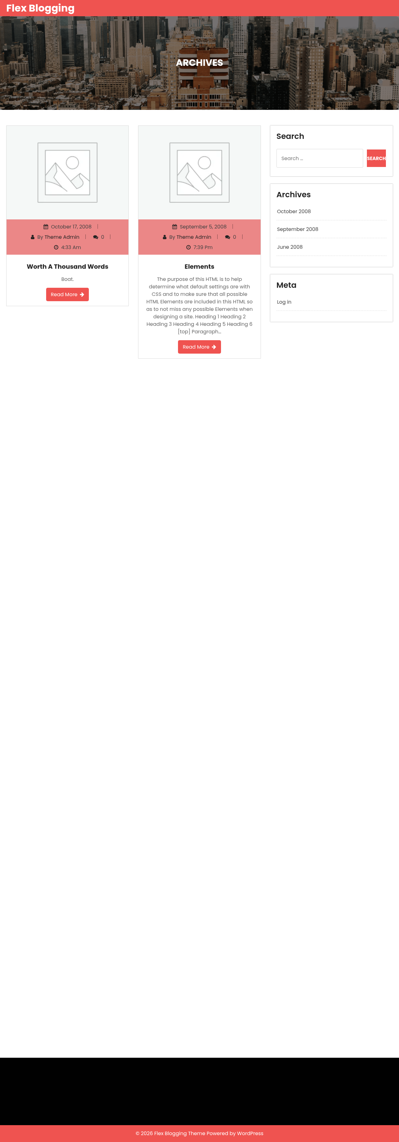 Десктоп (ниже) — Flex Blogging