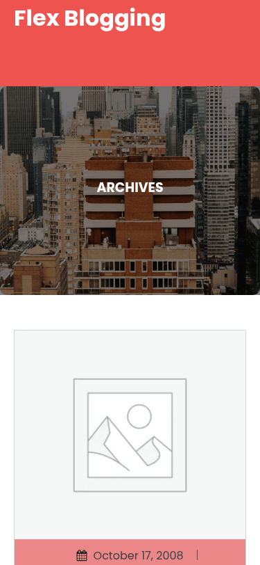 Мобильный вид — Flex Blogging